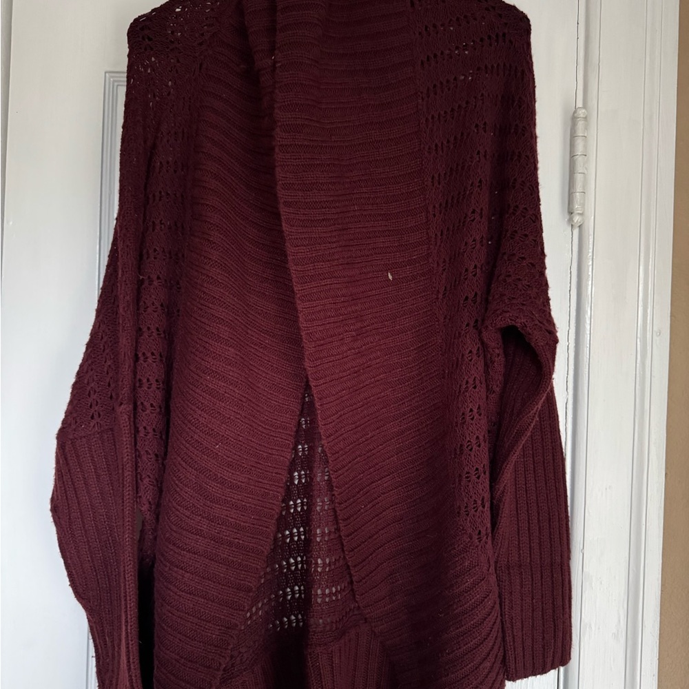 Women's Burgundy Knit Sweater